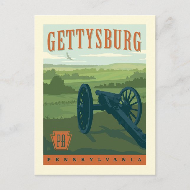 Postal Gettysburg, Pennsylvania (Anverso)