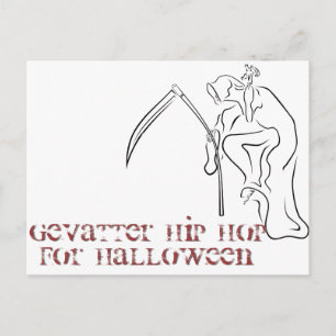 Postal Gevatter / padrino / HIP HOP para Halloween