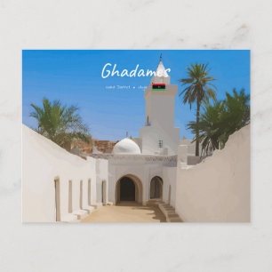 Postal Ghadames, Libia - Mezquita Blanca