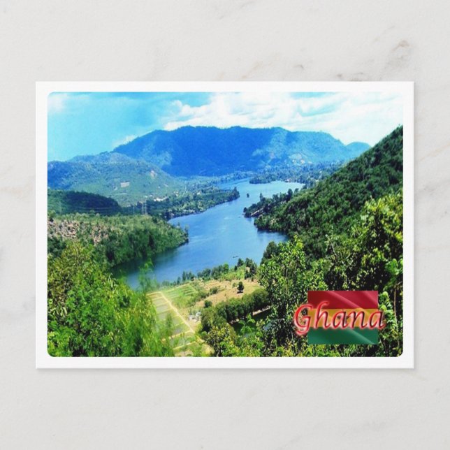 Postal Ghana - Lago Volta - (Anverso)