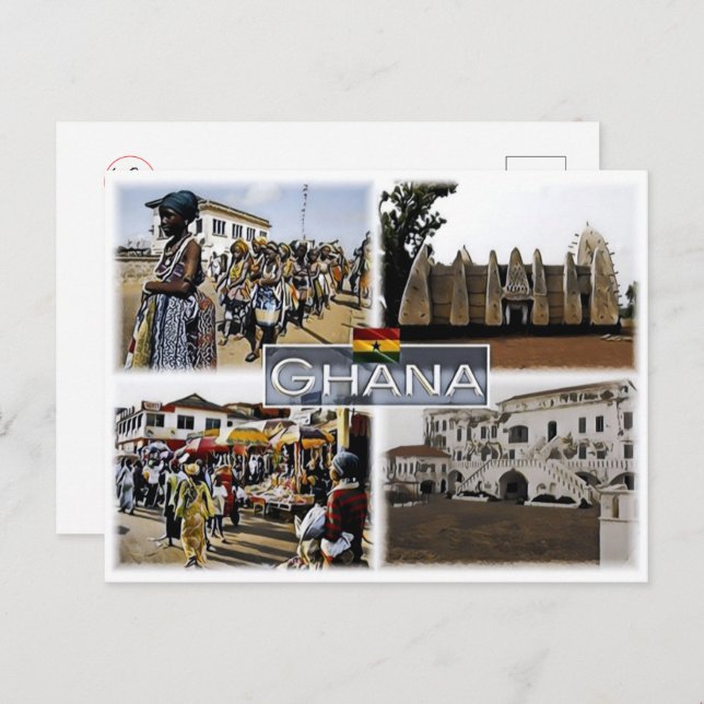 Postal Ghana - Mosaico - (Anverso / Reverso)