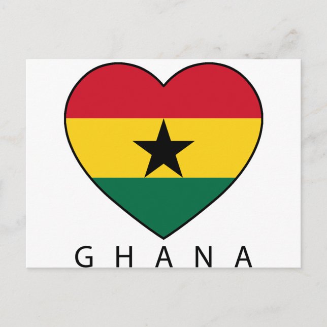 Postal Ghana Soccer Heart "GHANA"-Herz (Anverso)