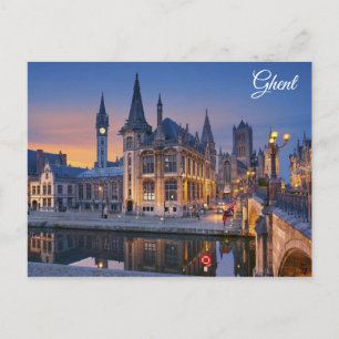 Postal Ghent Belgium Cityscape Travel Photo