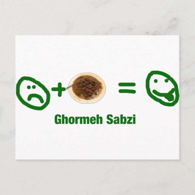 Postal Ghormeh Sabzi (Anverso)