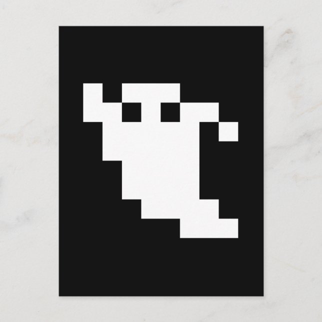 Postal Ghost de 8 bits de píxeles (Anverso)