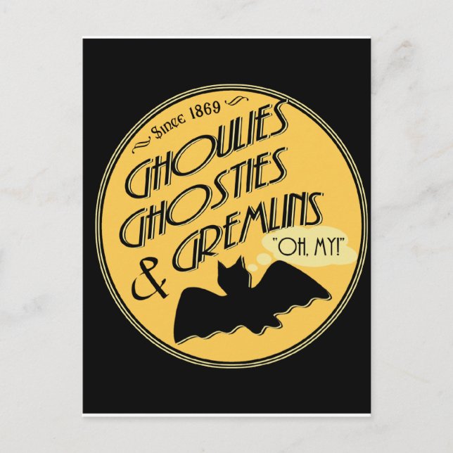 Postal Ghoulies Ghosties y Gremlins (Anverso)