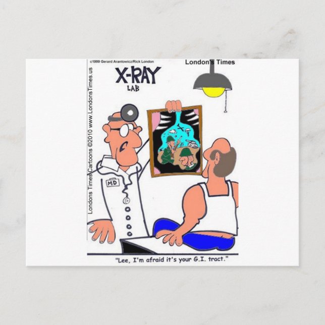 Postal GI Tract Gracioso Regalos de Tees médicos gastroin (Anverso)