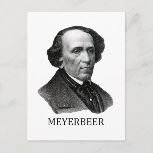 Postal Giacomo Meyerbeer, negro