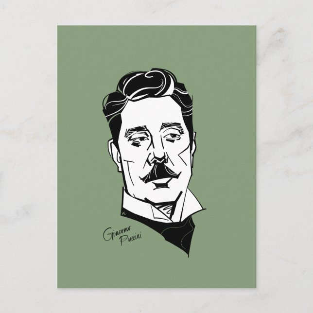 Postal Giacomo Puccini (Anverso)