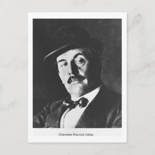Postal Giacomo Puccini (1858-1924) 1924 (fotolito) (b/w)