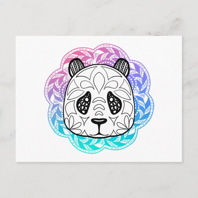 Postal Giant Panda Mandala (Anverso)