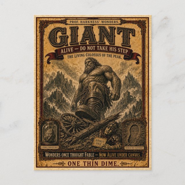 Postal Giant, Vintage Circus Monster (Anverso)