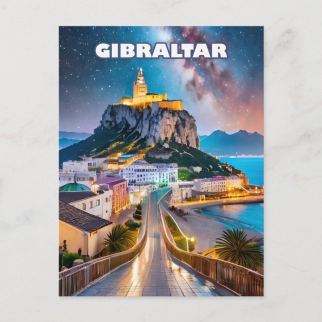 Postal Gibraltar, carrefour des horizons et des voyages (Anverso)