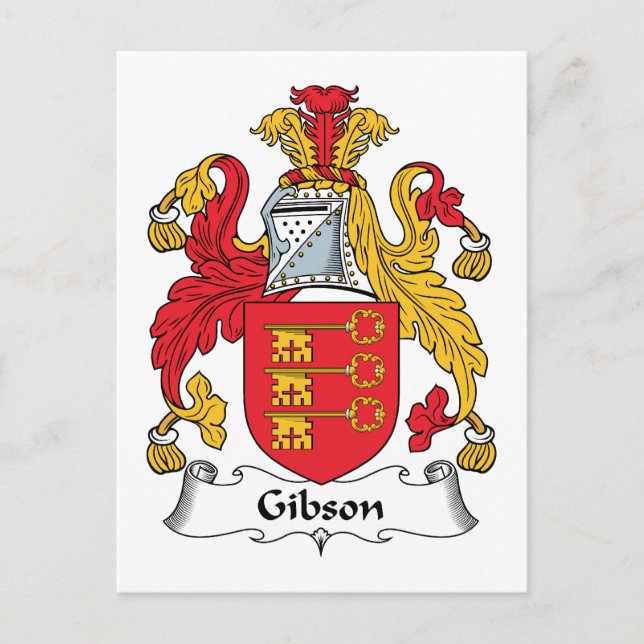 Postal Gibson Family Crest (Anverso)