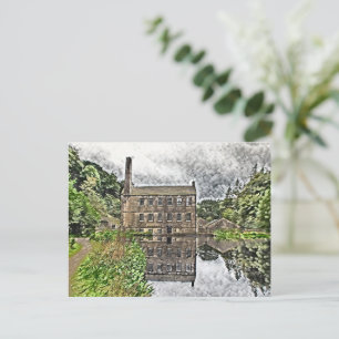 Postal Gibson Mill, Hardcastle Crags Obra de Arte en Acua