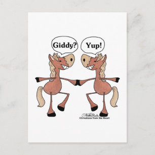 Postal Giddy Up Horses
