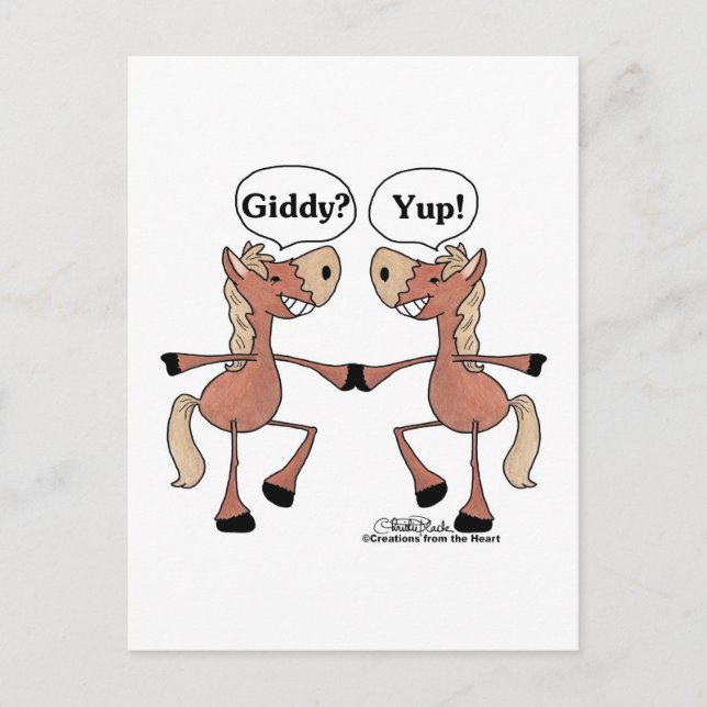 Postal Giddy Up Horses (Anverso)