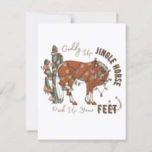 Postal Giddy Up Jingle Horses Recoge A Tus Navidades De P