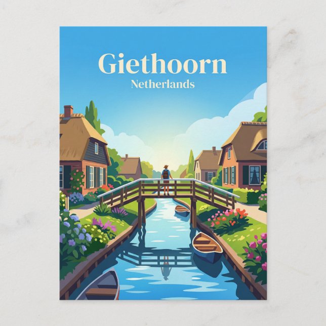 Postal Giethoorn Países Bajos (Anverso)