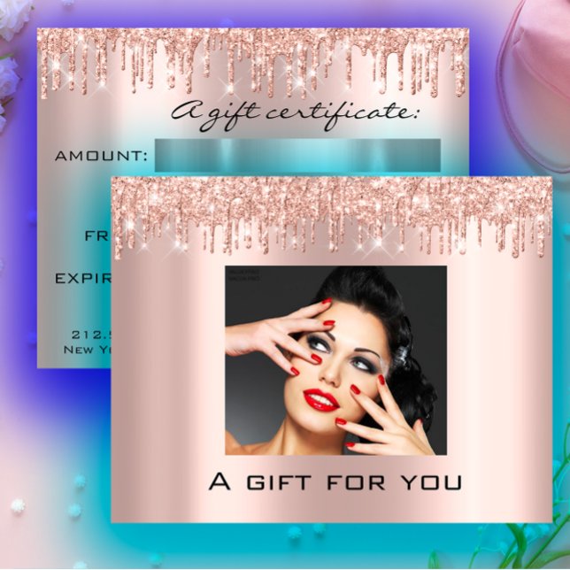 Postal Gift Certificate Holidays Beauty Rose Makeup Lash (Gift Certificate Holidays Beauty Rose Makeup Lash Postcard)