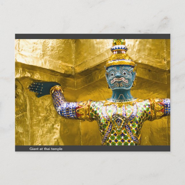 Postal Gigante en templo tailandés (Anverso)