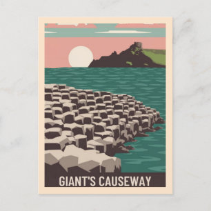 Postal Gigantes de época Causeway Antrim Coast Irlanda