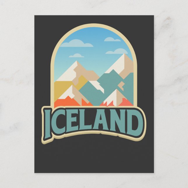 Postal Gigantes retro de Islandia (Anverso)