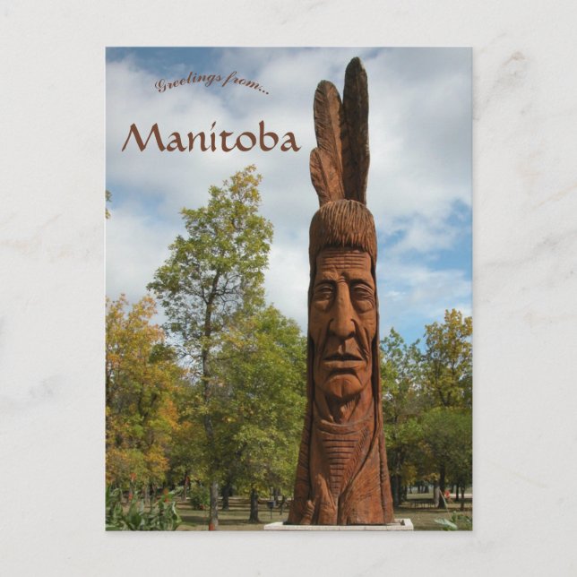 Postal Gigantes susurradores Anishinaabe Winnipeg Beach (Anverso)