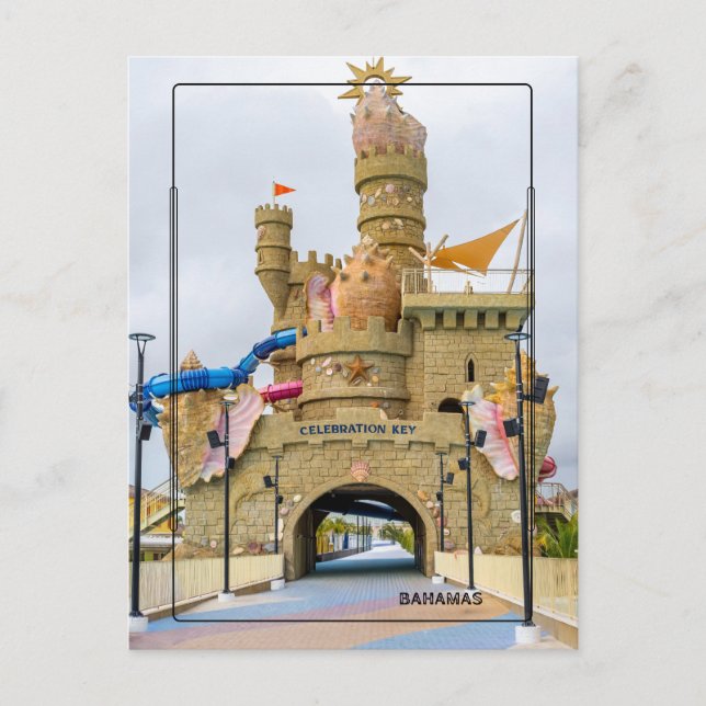 Postal Gigantic Sandcastle – Celebration Key, Grand Baham (Anverso)
