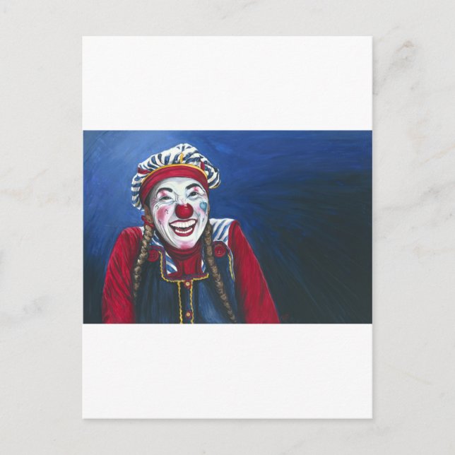 Postal Giggles the Clown Painting (Anverso)