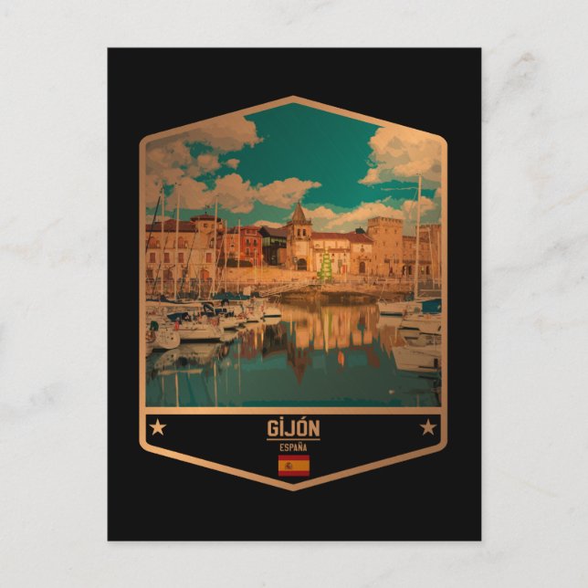 Postal Gijón (Anverso)