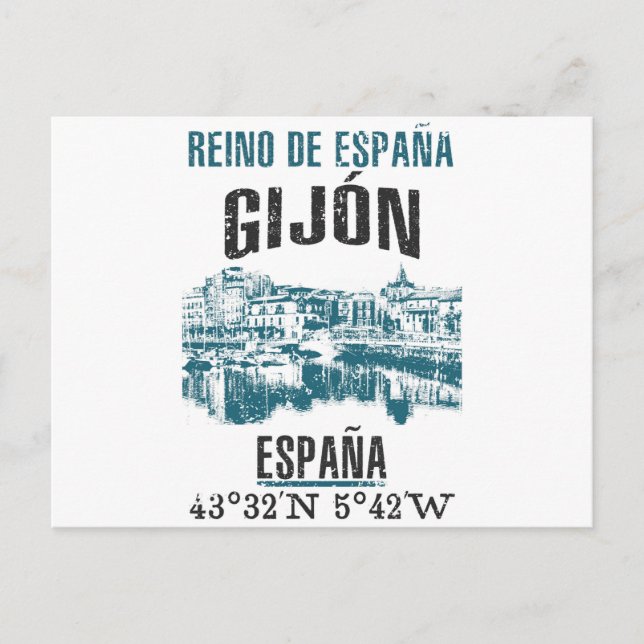 Postal Gijón (Anverso)