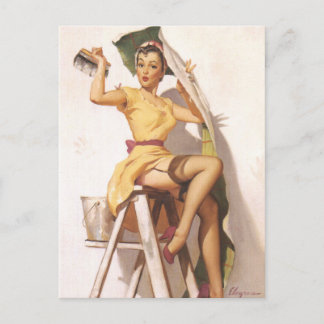 Postal Gil Elvgren ♡ Vintage pin up chica ♡