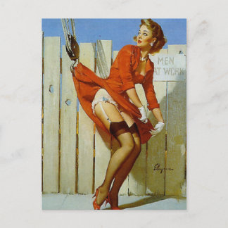 Postal Gil Elvgren ♡ Vintage pin up chica ♡