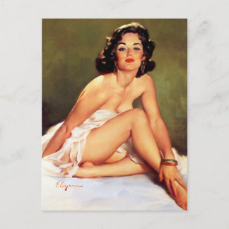Postal Gil Elvgren ♡ Vintage pin up chica ♡