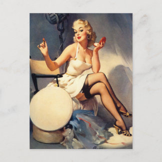Postal Gil Elvgren ♡ Vintage pin up chica ♡