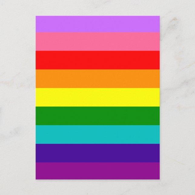 Postal Gilbert Baker’s 9-Stripe Rainbow Flag (Anverso)
