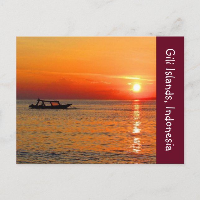 Postal gili indonesia sunrise (Anverso)