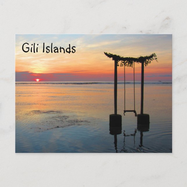 Postal gili sunset swing (Anverso)