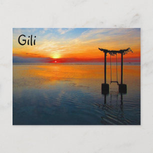 Postal gili swing sunset