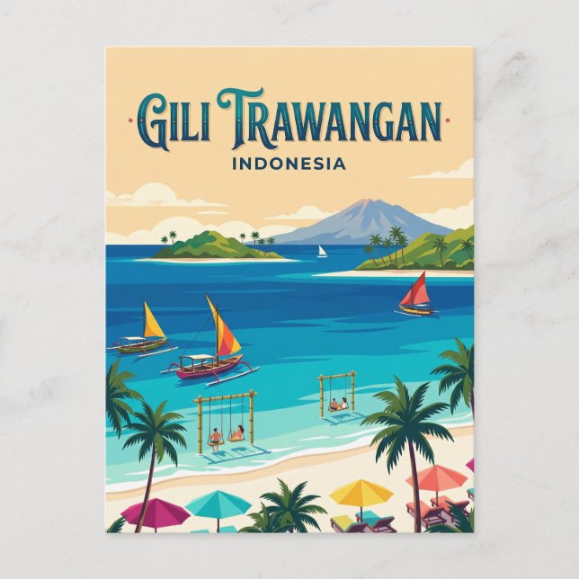 Postal Gili Trawangan Indonesia (Anverso)
