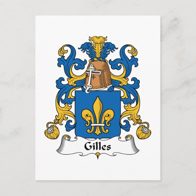 Postal Gilles Family Crest (Anverso)