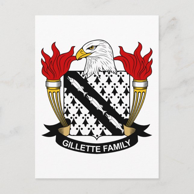 Postal Gillette Family Crest (Anverso)