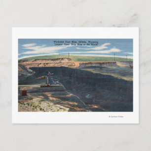 Postal Gillette, WY - Vista de la mina de carbón Wydodak