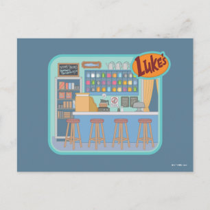 Postal Gilmore Girls Gráfico de la Cafetería de Luke