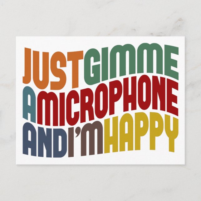 Postal Gimme A Micrófono (Anverso)