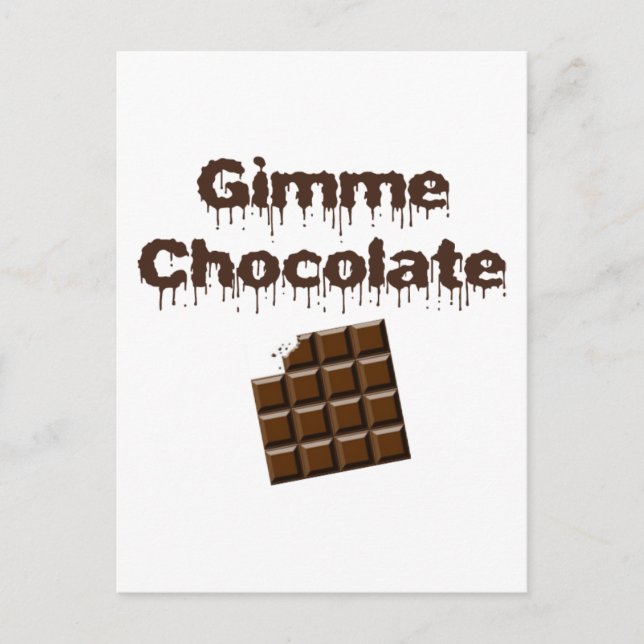 Postal Gimme Chocolate (Anverso)
