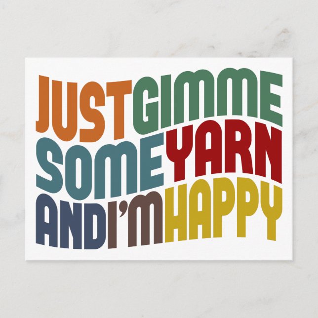 Postal Gimme Some Yarn (Anverso)