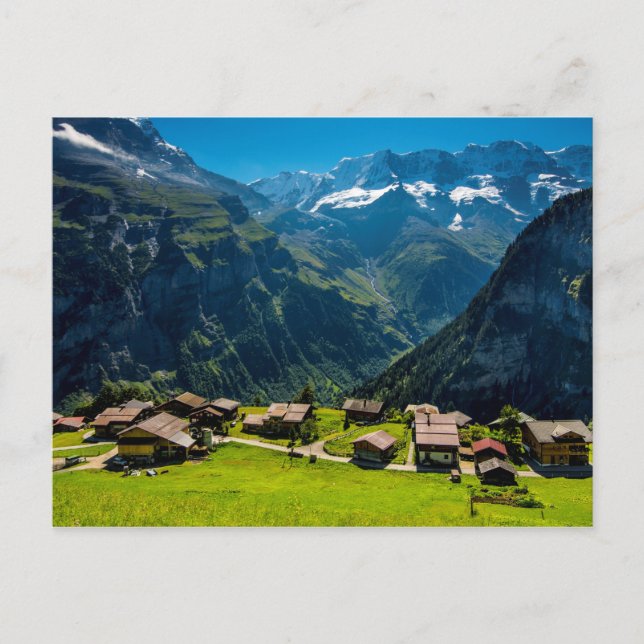 Postal Gimmelwald En Alpes Suizos - Suiza (Anverso)