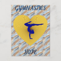 Gimnasia de corazón dorado con gimnasta